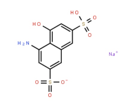 8-Amino-1-naphthol-3,6-disulfonic acid monosodium salt